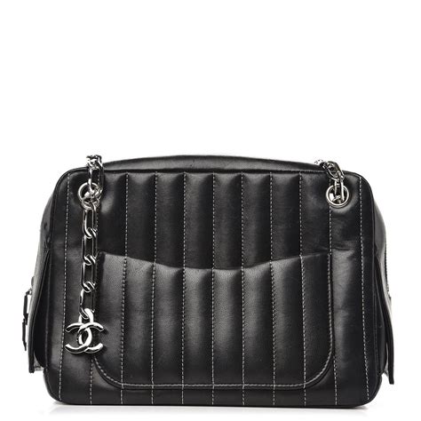 chanel crumpled calfskin camera case black|CHANEL Lambskin Vertical Quilted Mademoiselle Small Camera .